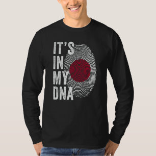 Camiseta Japão Está no Meu DNA Cute Impressão Digital Japon