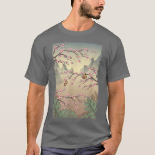 Camiseta Japão: Flor Bonito Japonês Rosa Sakura Cherry Bl