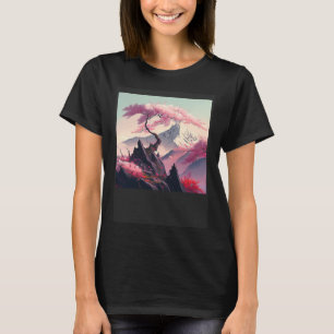 Camiseta Japão Japonês Sakura Flores de Cerejeira Árvores d