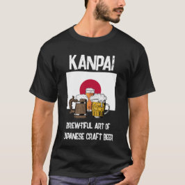 Camiseta JAPÃO Kanpai! Saúde! Breve T-Shirt de Cerveja