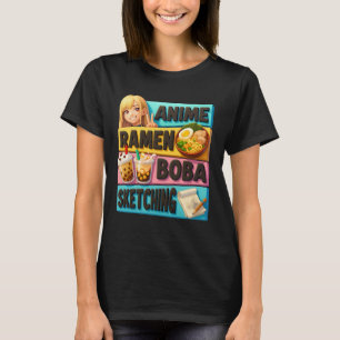 Camiseta Japão Kawaii Anime Ramen Boba Desenho Japonês C