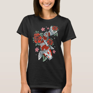 Camiseta Japão Koi Carp Fish Engraçado Japonês Pesca Over G