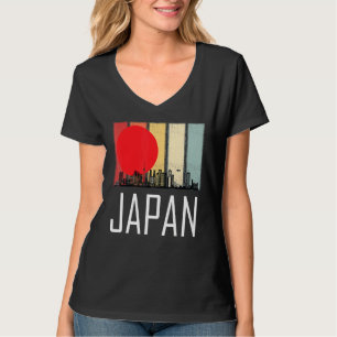 Camiseta Japão - Linha do Skyline Retroativo de Tóquio com
