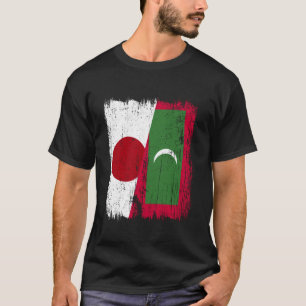 Camiseta Japão Maldivas Meia Bandeira Japonesa Maldiva Cami