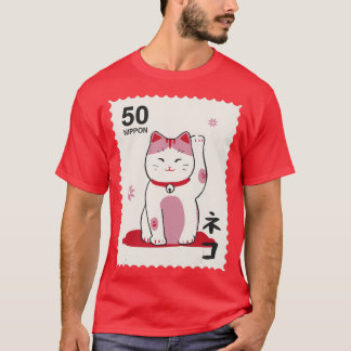 Camiseta Japão Manekineko Cat Tradicional Japonês