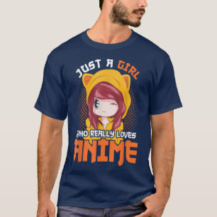 Camiseta Japão Manga Otaku Women Apenas Uma Rapariga Que Re