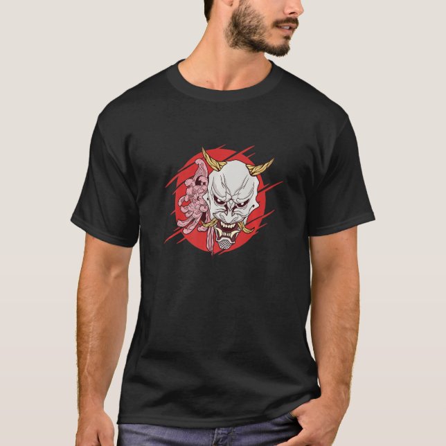 Camiseta Japão - Máscara Demônio Oni (Frente)