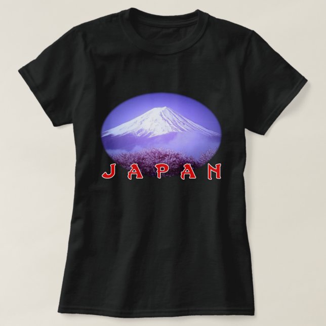 Camiseta Japão Monte Fuji estilizado (Frente do Design)