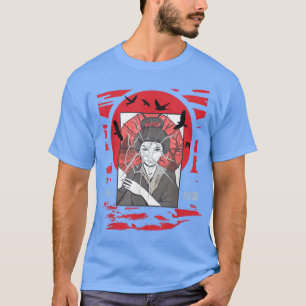 Camiseta Japão Pássaros Animam Otaku Grunge Retro Tóquio Ka