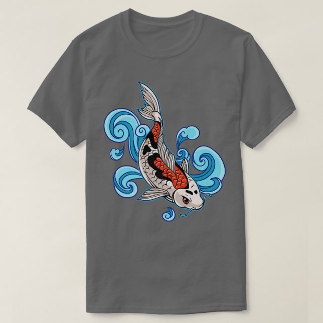 Camiseta Japão Peixe Koi Tatuagem Japonesa (Frente do Design)