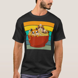 Camiseta Japão - Ramen Shoyu Cats Wave