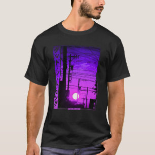 Camiseta Japão Retro Vibes Vaporwave em Retro Lofi Tóquio R