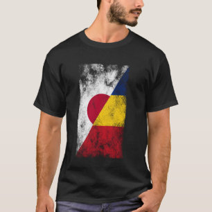 Camiseta Japão Romênia sinaliza - japonês romeno