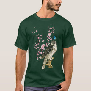 Camiseta Japão Sakura Cherry Blossom Owl Bird Japonês