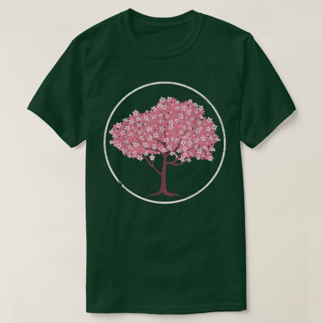 Camiseta Japão Sakura Flor Rosa Flor Flor Bonito Flor Blo (Frente do Design)