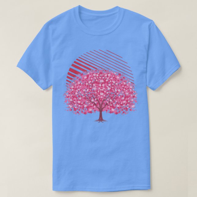 Camiseta Japão Sakura - Retro Cherry Blossom (Frente do Design)