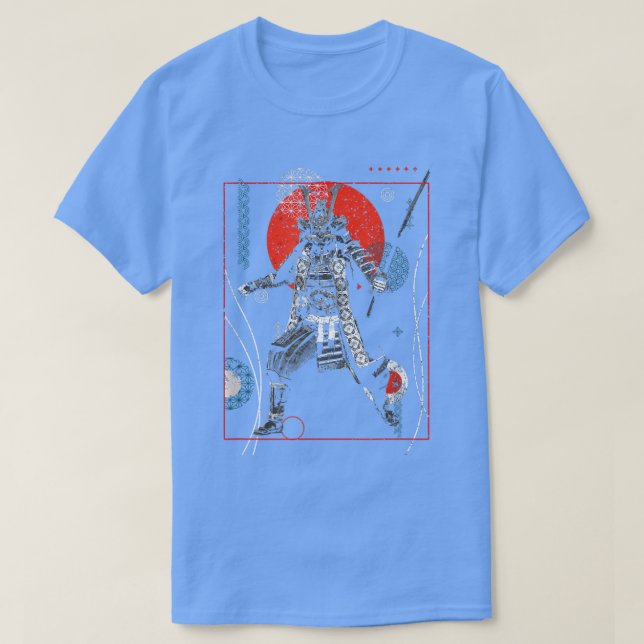 Camiseta Japão Samurai Armor Katana Sword Circle Japane (Frente do Design)