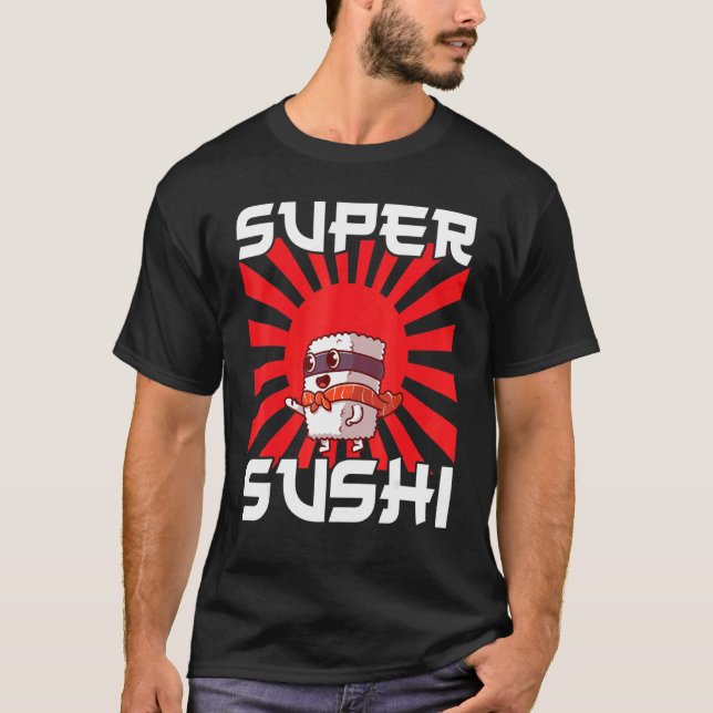 Camiseta Japão Sashimi Sushi Chopsticks Sushibar Temaki (Frente)