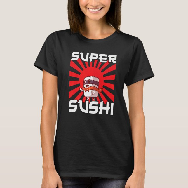 Camiseta Japão Sashimi Sushi Chopsticks Sushibar Temaki (Frente)