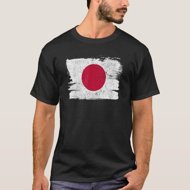Camiseta Japão Sinalizador Japonês Suporte Amizade Vinta pa (Frente)