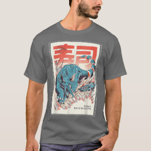Camiseta Japão Sushi Dinosaur Triceratops Comida japonesa A