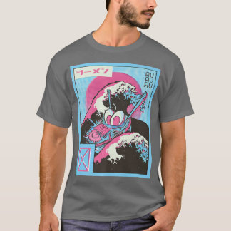 Camiseta Japão Vaporwave Otaku Excelente Wave Kanagawa Rame