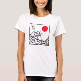 Camiseta Japon Grande Vague Kanagawa Kanji