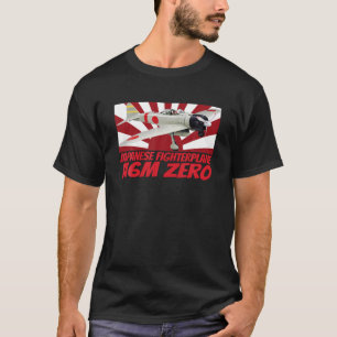 Camiseta Japonês A6M Zero WW2 - Aviões de Combatente Warb