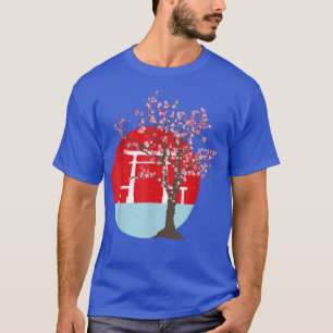 Camiseta Japonês Aestética Flor Rosa Sakura Japão Cherry
