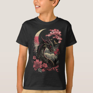 Camiseta Japonês - Aestic Dragon Japonês Art Japan Tatto