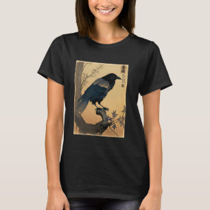 Camiseta Japonês Art Woodblock Art Impressão Crow Kyo