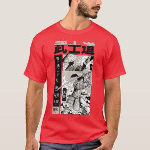 Camiseta Japonês Cartas Samurai Gueror Katana Sword Mang