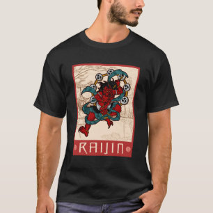 Camiseta Japonês Deus Drums Criaturas Míticas Japão Animaçã