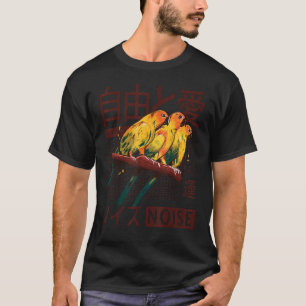 Camiseta Japonês estético Vaporwave - Parakeet Bir