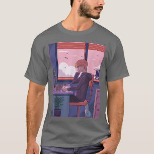 Camiseta Japonês Estudando Anime Manga Graphic Japão