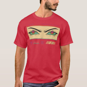 Camiseta Japonês Fire Eyes Girl Anime Caracter Japan Aes