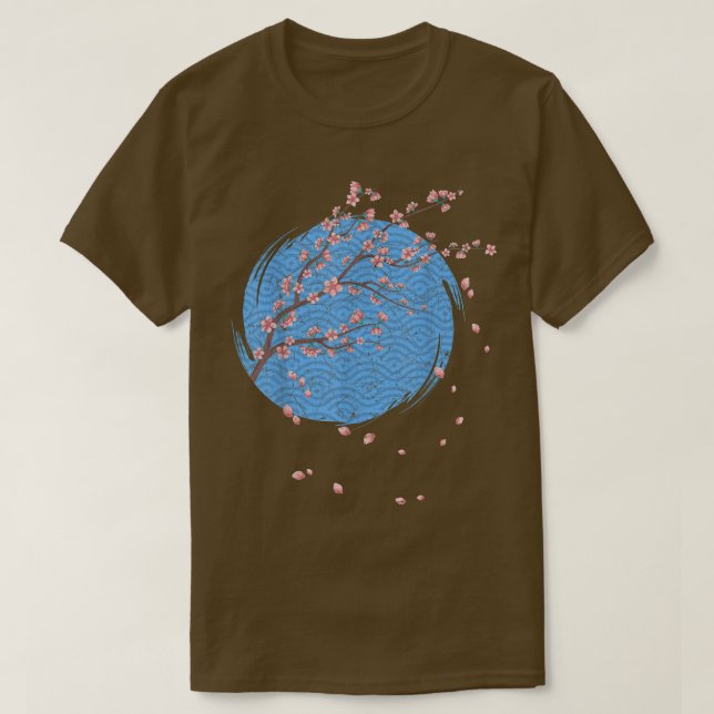 Camiseta Japonês Flor Japonês Floral Sakura Bl (Frente do Design)