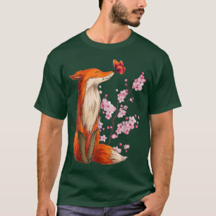 Camiseta Japonês Fo Cherry floresce Saqueiras da Flor Kaw