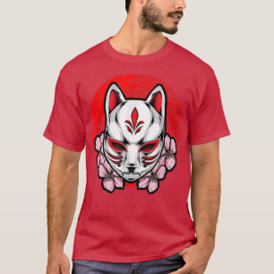 Camiseta Japonês Fo Mask Aestic Kitsune Inari Anime Oni