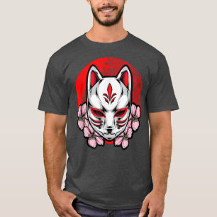 Camiseta Japonês Fo Mask Aestic Kitsune Inari Anime Oni