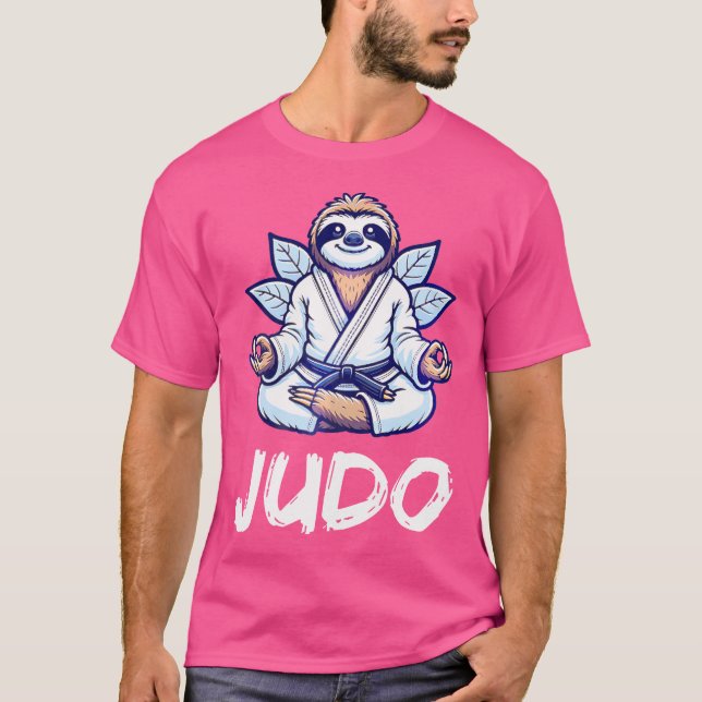 Camiseta Japonês Judo Sloth Judoka (Frente)