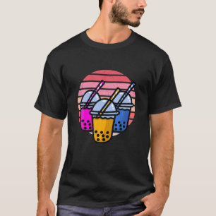 Camiseta Japonês Kawaii, Boba Bebidas, Grunge Vintage S
