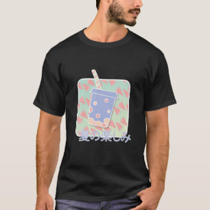 Camiseta Japonês Kawaii Summer Watermelon Boba Tea Funny R