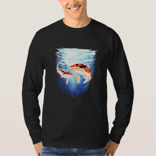 Camiseta Japonês Koi Fish Carp Pond Japão Tattoo Koi
