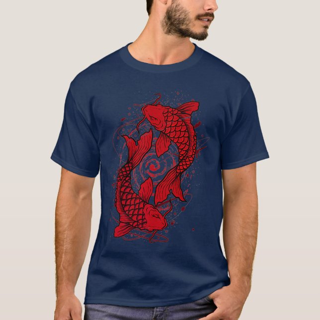Camiseta Japonês Koi Fish Tattoo Premium (Frente)
