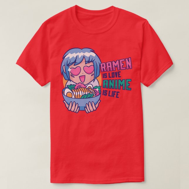 Camiseta Japonês Manga Ramen College Life Funny 430 (Frente do Design)