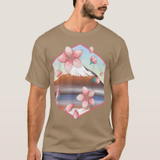 Camiseta Japonês Mountain Sakura Japão Floral Cherry Bloss