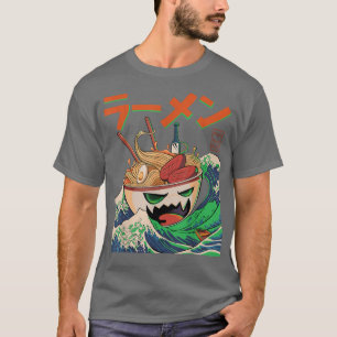 Camiseta Japonês O Excelente Ramen Monster Bowl Wave Noodle