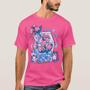 Camiseta Japonês Otaku Na moda Aestético Milk Beber Japão
