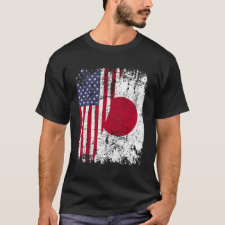 Camiseta Japonês Roots Half American Flag Japão